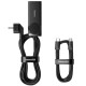 Мережевий зарядний пристрій Baseus GaN3 Pro Desktop Powerstrip AC+2U+2C 100W (Cable Type-C to Type-C 100W) Black PSZM000401