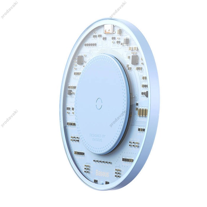 Бездротовий зарядний пристрій Baseus Simple 2 Wireless Charger 15W Blue CCJJ050003
