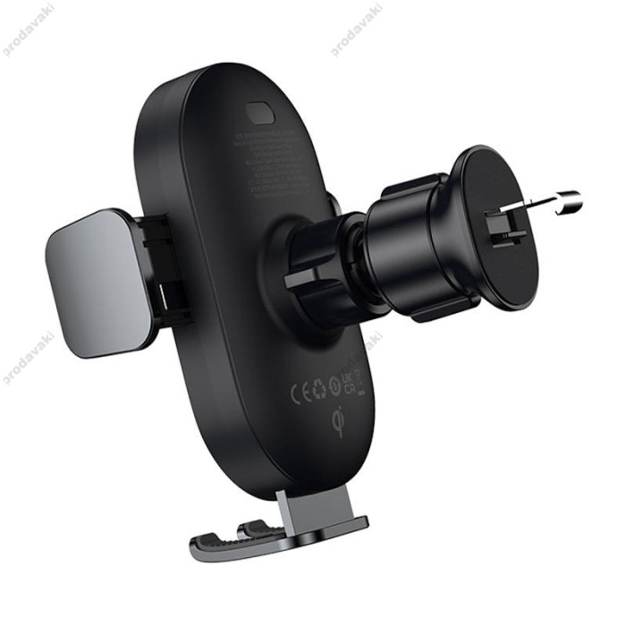 Автомобільний тримач із бездротовою зарядкою Baseus Light Chaser Wireless Charging Electric Car Mount 15W Black C40355900121-00