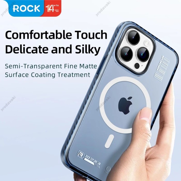 Чохол iPhone 15 Pro Max Rock Shield Double with magnetic Blue