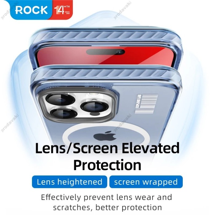 Чохол iPhone 15 Pro Max Rock Shield Double with magnetic Blue