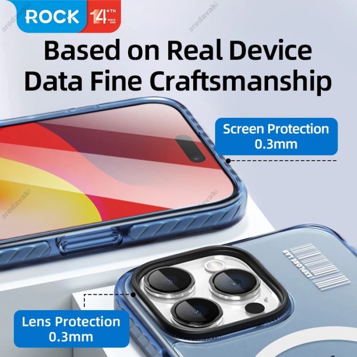 Чохол iPhone 15 Pro Max Rock Shield Double with magnetic Blue