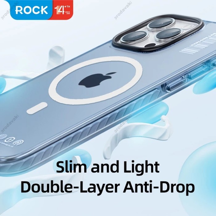 Чохол iPhone 15 Pro Max Rock Shield Double with magnetic Blue