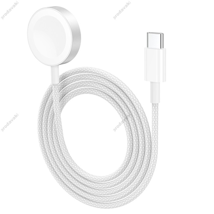 Зарядний пристрій для Apple Watch HOCO CW46 Wireless charger for iWatch Type-C / 5V / 0,35A / 1-8S Білий