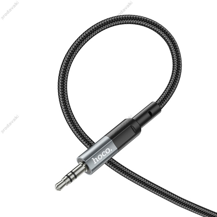 AUX-кабель Аудіоадаптер HOCO UPA23 Type-C + USB 2-in-1 digital audio conversion cable 1m. Metal Gray