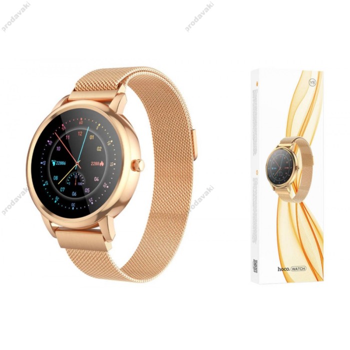 Смарт-годинник HOCO Y8 Smart sports watch Rose gold