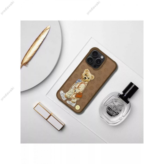Чохол Zuck Bear Paris Gentleman Leather Case iPhone 15 Pro Bag