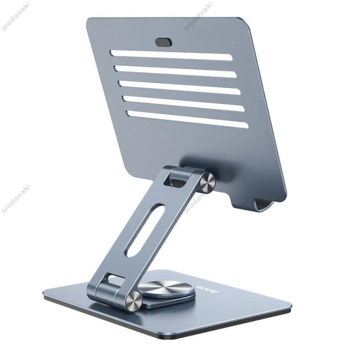 Підставка для планшета (ноутбука) Hoco PH52 Might metal rotating tablet desktop holder Сіра