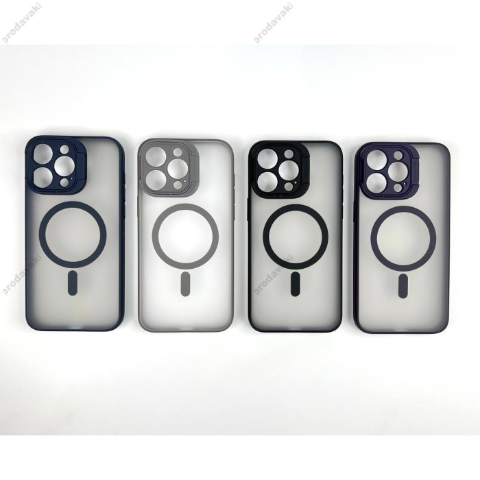 Чохол Stand Camera Case  with MagSafe iPhone 15 Pro Grey