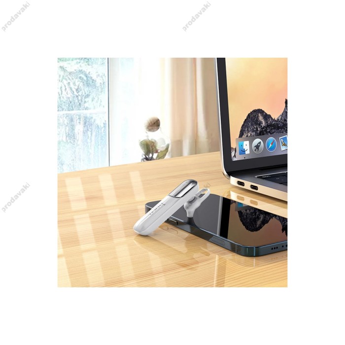 Бездротова Bluetooth гарнітура Hoco E57 Essential business headset BT 5.0 White