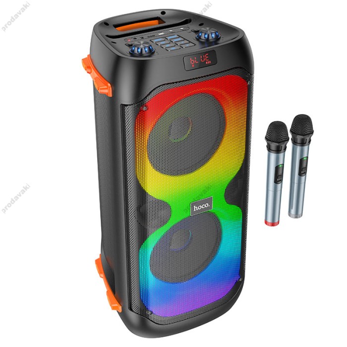 Портативна колонка система караоке Bluetooth Hoco BS53 з 2-ма мікрофонами 40W Black