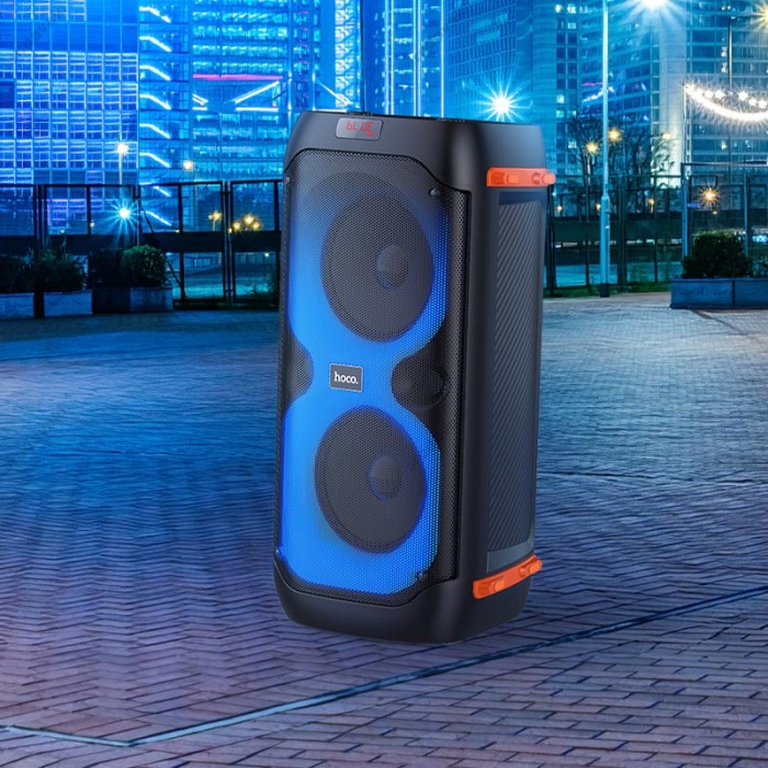 Портативна колонка система караоке Bluetooth Hoco BS53 з 2-ма мікрофонами 40W Black
