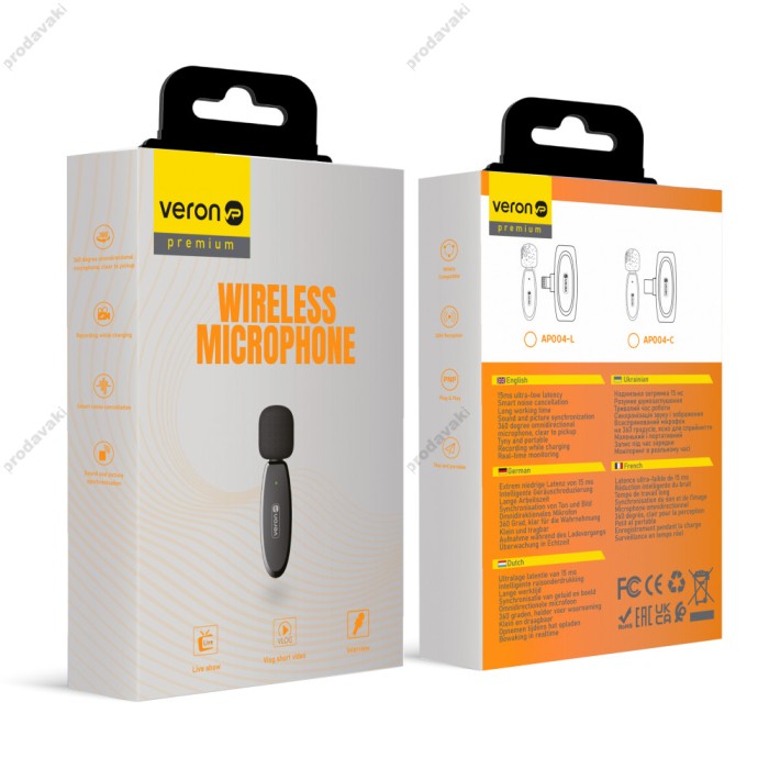 Бездротовий мікрофон для телефону Lightning Veron AP004-L