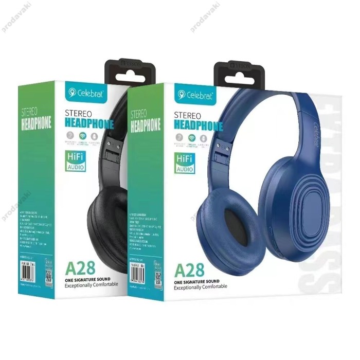 Бездротові Bluetooth навушники Celebrat A28 Blue