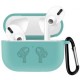 Чохол Airpods Pro 2 силіконовий LOGO 2в1(+ карабін) тех.пак Spearmint