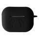 Чохол Airpods Pro 2 силіконовий LOGO 2в1(+ карабін) тех.пак Black