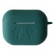 Чохол Airpods Pro 2 силіконовий LOGO 2в1(+ карабін) тех.пак Pine green