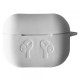 Чохол Airpods Pro 2 силіконовий LOGO 2в1(+ карабін) тех.пак White