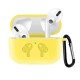 Чохол Airpods Pro 2 силіконовий LOGO 2в1(+ карабін) тех.пак Yellow