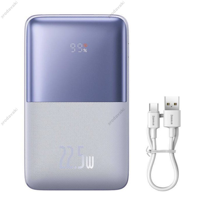 Повербанк портативний акумулятор Power Bank Baseus Bipow Pro 22.5w 20000 mAh Purple PPBD040305