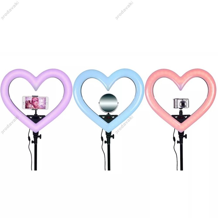 Лампа Кільцева Heart Shaped Light LED CH ZB-48RGB 48cm 19" 55W 3200-5600K