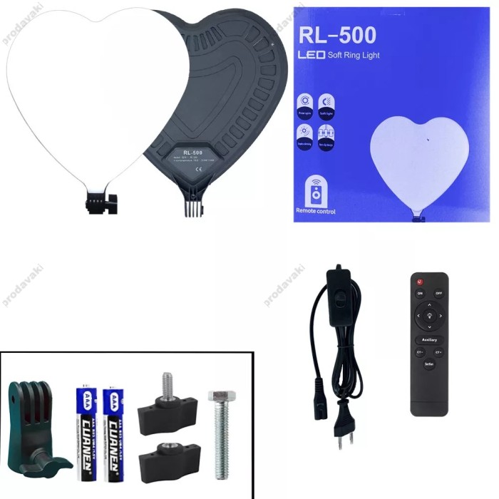 Лампа відеосвітло LED CH RL-500 світильник серце 30*32cm 55W 2700-6500K
