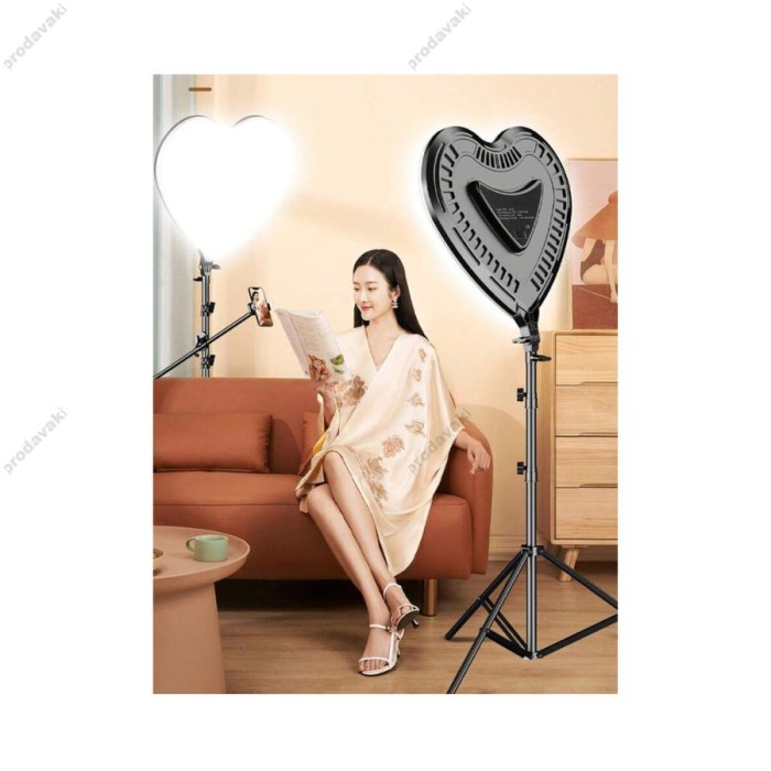 Лампа відеосвітло LED CH RL-500 світильник серце 30*32cm 55W 2700-6500K