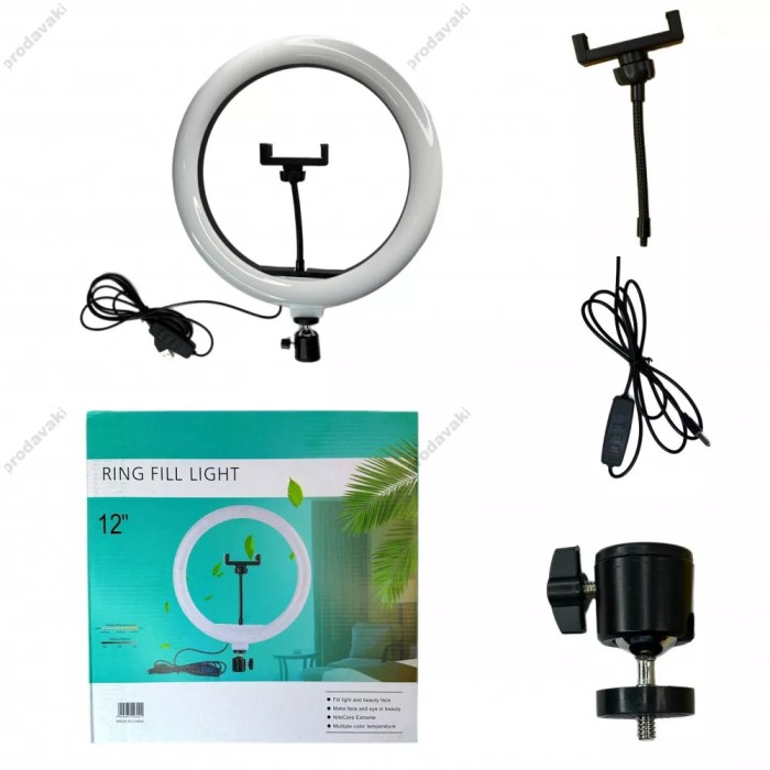 Лампа Кільцева Fill Light LED CH QX300 30cm 12W 3000-6000К на дроті USB