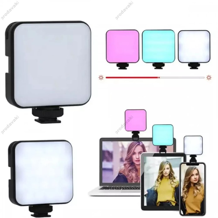 Накамерне відеосвітло LED CH W64 RGB 2500K-9000K