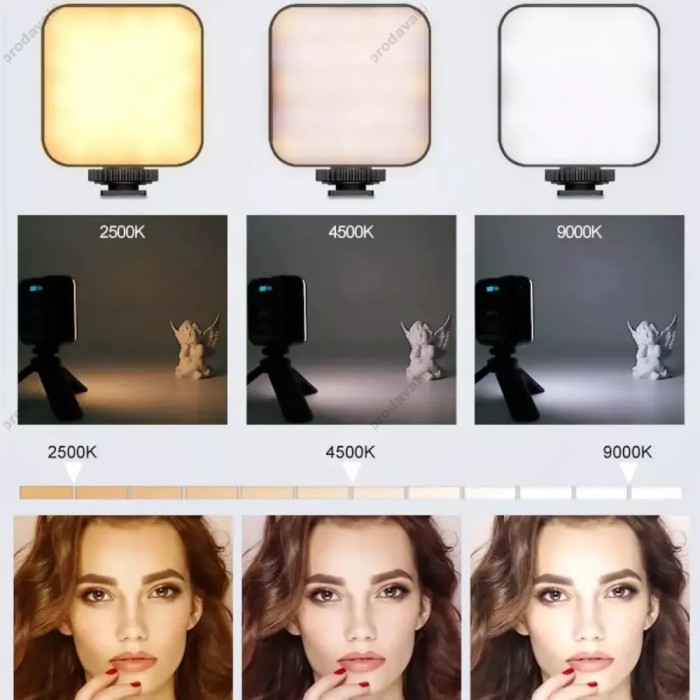 Накамерне відеосвітло LED CH W64 RGB 2500K-9000K