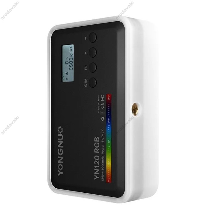 Накамерне відеосвітло LED Yongnuo YN120 RGB 8W Light 130 color 3200-9000K 3100mAh