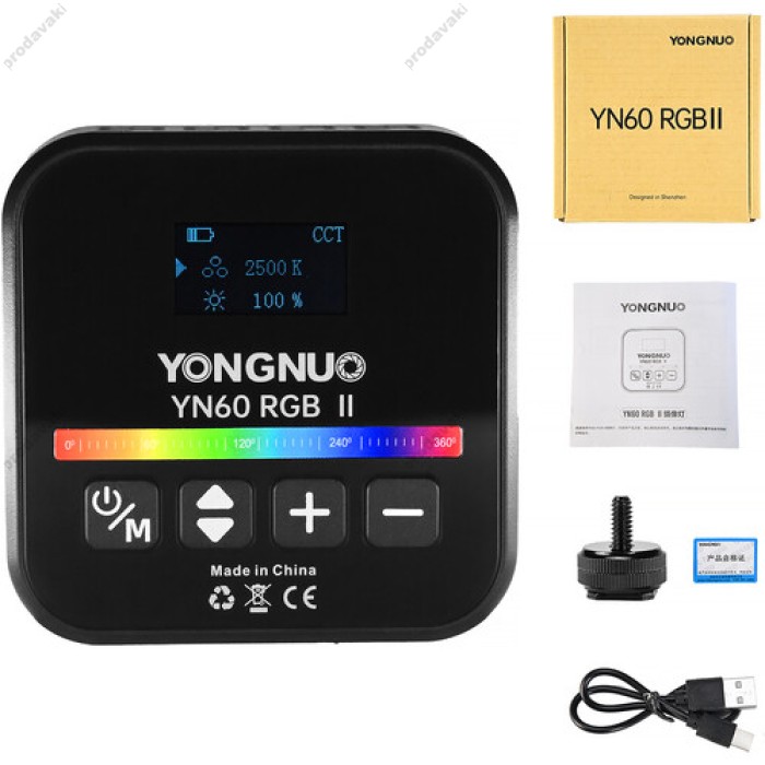  Накамерне відеосвітло LED Yongnuo YN60 RGB II Black