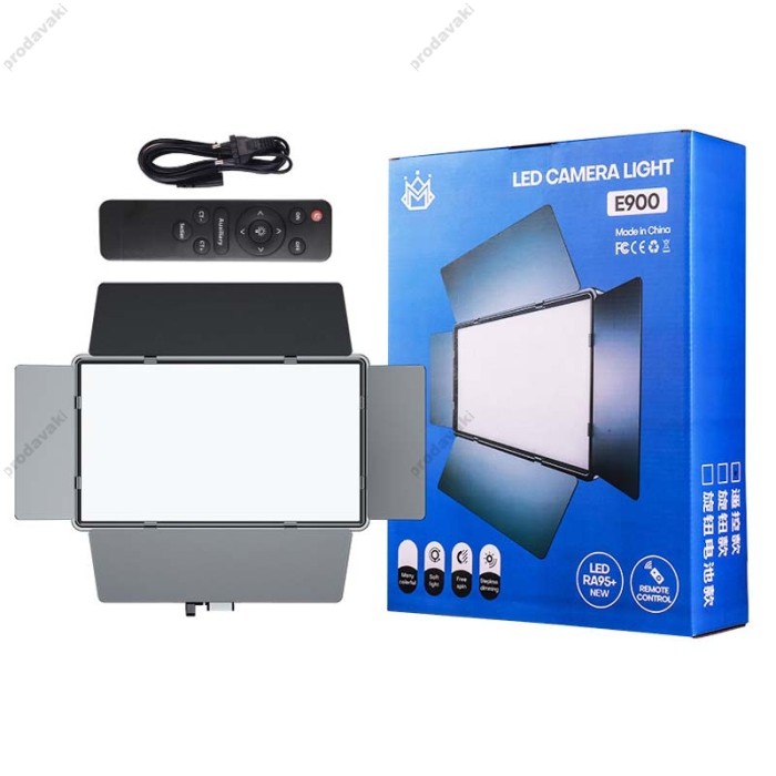 Лампа відеосвітло LED CH E900 with display 30x17 cm 896 Lights 3000K-6500K Remote (від мережі та акб)