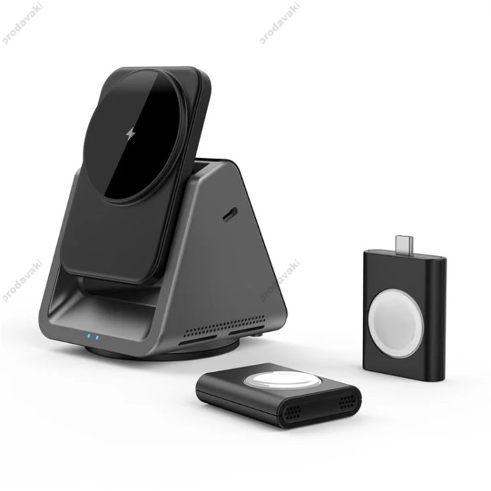 Бездротова зарядка WiWU Wi-W018 Coolpad 15W 3 in 1 Wireless Charging Station