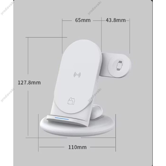 Бездротове заряджання Wiwu Power Air 18W 3 In 1 Wireless Charger