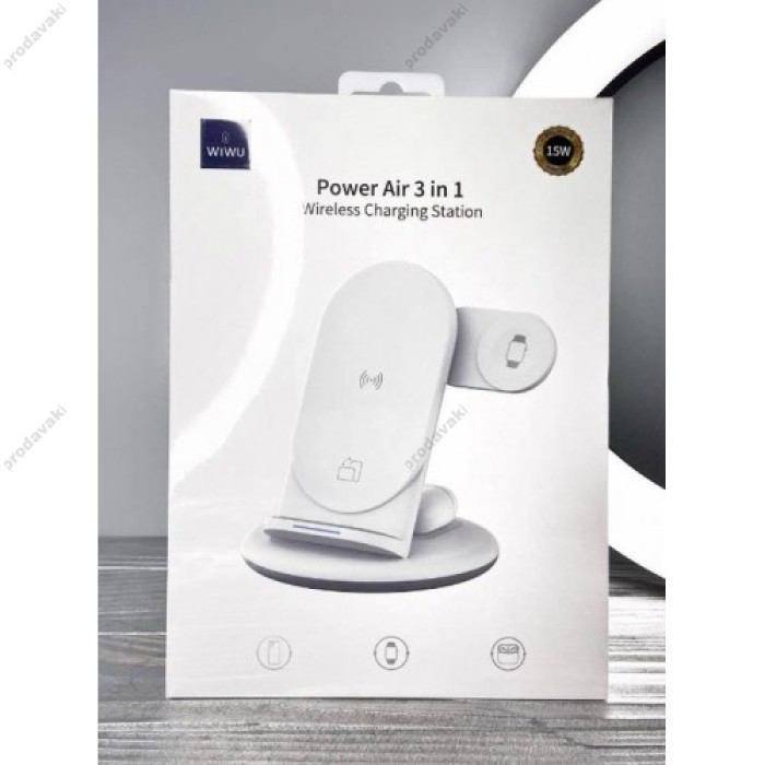 Бездротове заряджання Wiwu Power Air 18W 3 In 1 Wireless Charger