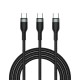 Кабель WiWU WI-C029 100W 2in1 USB-C to USB-C + Lightning Cable 1.2M