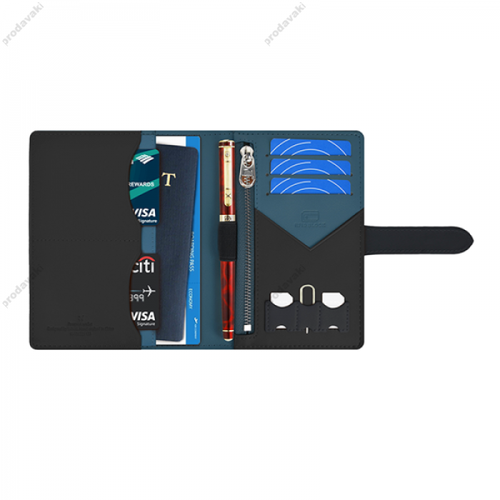 Чоловічий гаманець Wiwu Ambassador Passport Wallet Black