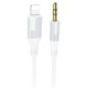 Аудіокабель AUX-кабель аудіоадаптер Borofone BL19 Lightning to 3.5mm White