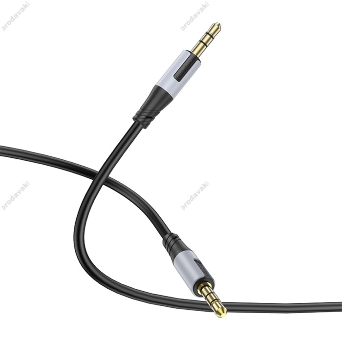 Аудіокабель AUX-кабель аудіоадаптер Borofone BL19 3.5mm to 3.5mm Black