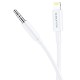 Аудіокабель AUX-кабель аудіоадаптер Borofone BL9 Lightning to 3.5mm White