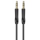 Аудіокабель AUX-кабель аудіоадаптер Borofone BL16 3.5mm to 3.5mm Black