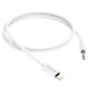 Аудіокабель AUX-кабель аудіоадаптер Borofone BL9 Lightning to 3.5mm White