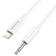 Аудіокабель AUX-кабель аудіоадаптер Borofone BL9 Lightning to 3.5mm White