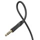 Аудіокабель AUX-кабель аудіоадаптер Borofone BL16 3.5mm to 3.5mm Black