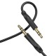 Аудіокабель AUX-кабель аудіоадаптер Borofone BL16 3.5mm to 3.5mm Black