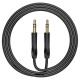 Аудіокабель AUX-кабель аудіоадаптер Borofone BL16 3.5mm to 3.5mm Black