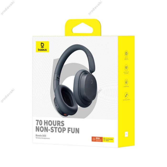 Бездротові Bluetooth навушники BASEUS Bowie D05 Wireless Headphones Black A00024601113-00
