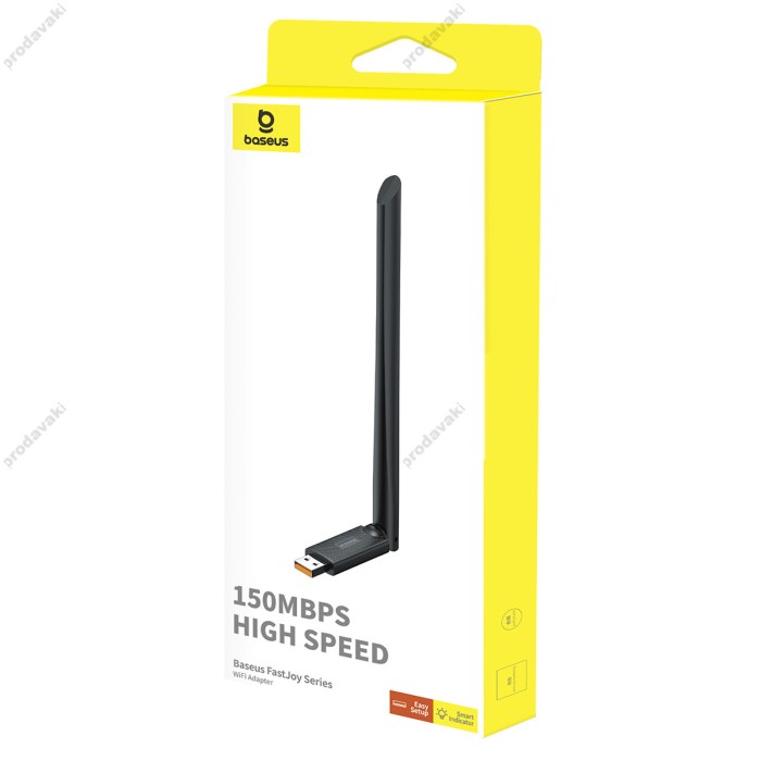 Бездротовий WiFi Адаптер Baseus FastJoy Series 150Mbps Cluster Black (B01317600111-00)