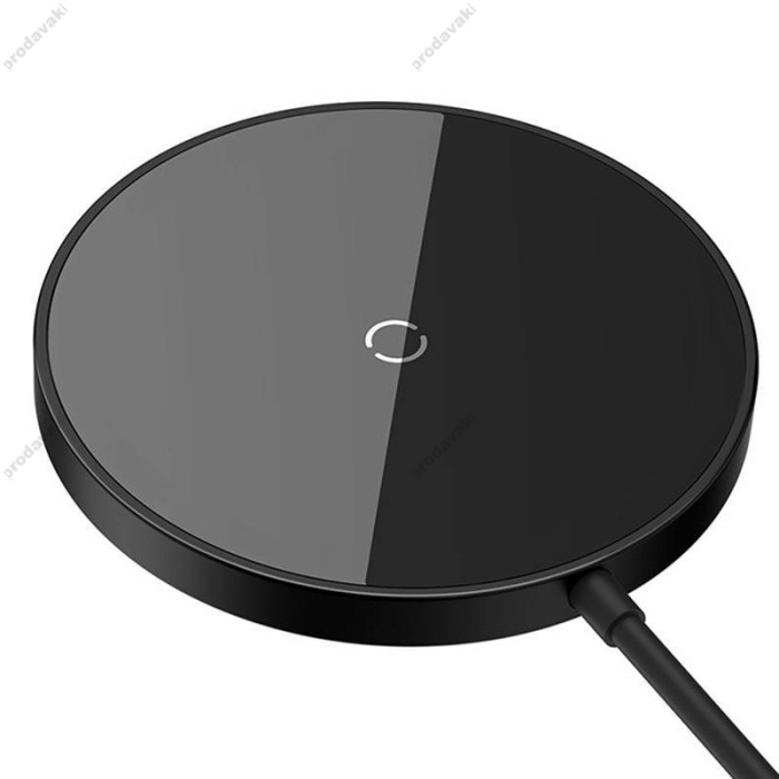 Бездротовий зарядний пристрій Baseus Simple Mini3 Magnetic Wireless Charger 15W Black CCJJ040001